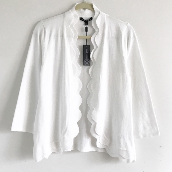 Nwt Cable Gauge White Scallop Rayon 
